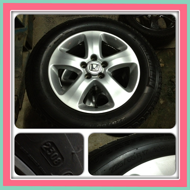 ขายล้อแม็กเดิม Honda CRV ขอบ 17 พร้อมยางราคา 5900 บ. ถูกๆ