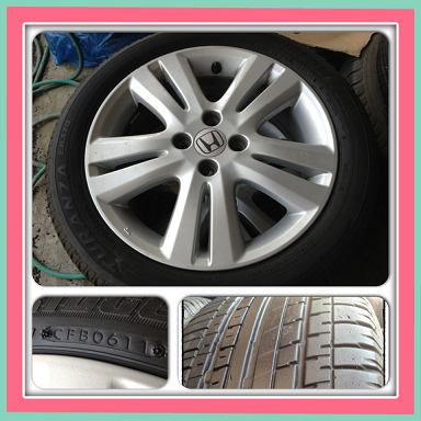 ขายแม็กซ์เดิมขอบ16 ตัว Top Jazz 4/100 + ยางปี11 ราคา 7,900 บ.ถูก