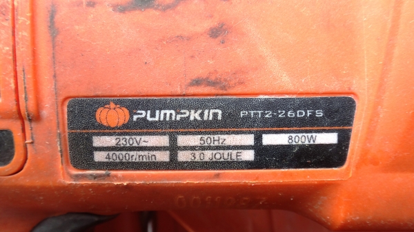 สว่านโรตารี่3ระบบPUMPKINรุ่นPTT2-26 DFSสภาพใหม่ ราคาถูกๆ สว่านโรตารี่3ระบบPUMPKINรุ่นPTT2-26 DFSสภาพใหม่ ราคาถูกๆ