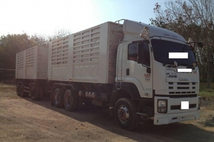 10ล้อดั้มISUZU DECA FXZ360 ปี52 ดั้มสามมิตรแม่ลูกๆ3คาน