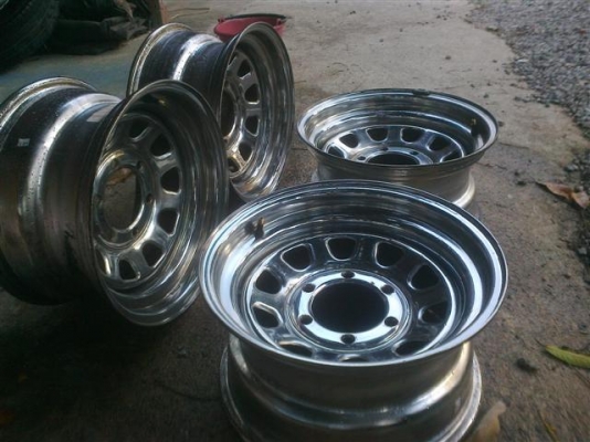 ขายล้อกระทะชุบขอบ15x8 MADE IN USA