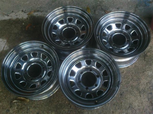 ขายล้อกระทะชุบขอบ15x8 MADE IN USA