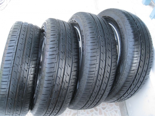 ขายล้อแม็กเดิม Mitsubishi mirage 14"x4.5" 4รู 100 et46 + ยางปี12(081-3747940)