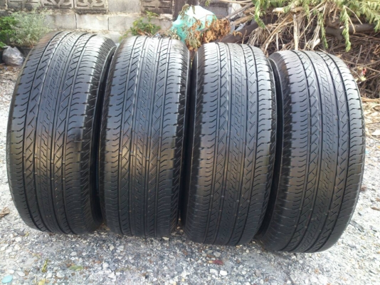 ขายยาง 265/65R17 บริดสโตน อีโคเปีย ยางสัปดาห์ที่42 ปี14 ดอกยางหนาเต็มสดนิ่มลึกเท่ากันไม่ร้าวไม่แตกลายสวยๆ จำนวน 1 ชุด