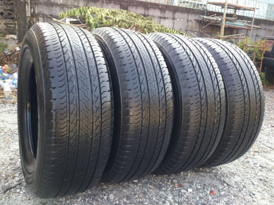 ขายยาง 265/65R17 บริดสโตน อีโคเปีย ยางสัปดาห์ที่42 ปี14 ดอกยางหนาเต็มสดนิ่มลึกเท่ากันไม่ร้าวไม่แตกลายสวยๆ จำนวน 1 ชุด