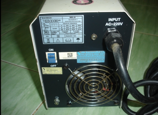 ขายเครื่องเชื่อมไฟฟ้าระบบอินเวอร์เตอร์ (MMA) ยี่ห้อ WEL-D รุ่น MMA200