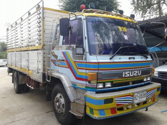 ขายรถบรรทุกหกล้อ ISUZU ROCKY FTR32HR เครื่อง 6HE1-195 แรง ปี 38 กระบะมิเนียมซุ่นชัย ยาง 9.00-16" ช่วงยาว 5.30 เมตร