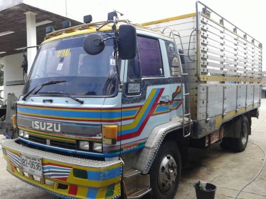 ขายรถบรรทุกหกล้อ ISUZU ROCKY FTR32HR เครื่อง 6HE1-195 แรง ปี 38 กระบะมิเนียมซุ่นชัย ยาง 9.00-16" ช่วงยาว 5.30 เมตร