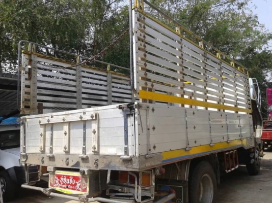 ขายรถบรรทุกหกล้อ ISUZU ROCKY FTR32HR เครื่อง 6HE1-195 แรง ปี 38 กระบะมิเนียมซุ่นชัย ยาง 9.00-16" ช่วงยาว 5.30 เมตร