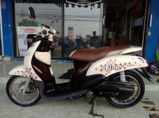 Fino ลายแฟชั่น รถปี54 สีน้ำตาล-ขาว สวยๆ พร้อมเล่ม ราคาถูกครับ