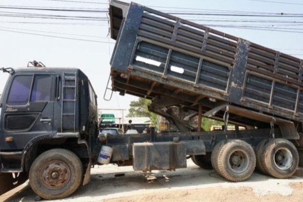 ขาย HINO โปรเฟีย รถจดประกอบ พ่วงแม่ลูกกระบะเหล็กดั๊ม จดทะเบียนปี 46