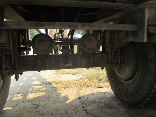 หางพ่วง 2 เพลา ดั้ม มีข้างเสริม SMM สีขาว