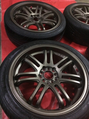 แม็กขอบ18 กว้าง8 5รู 100/114.3 ET42 4วง แถมยาง แม็กขอบ18 กว้าง8 5รู 100/114.3 ET42 4วง แถมยาง