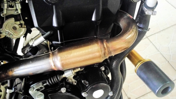 ขายท่อ 3 ใบ FMF+HOME  สำหรับ D-Tracker, KLX250