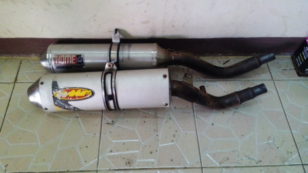 ขายท่อ 3 ใบ FMF+HOME  สำหรับ D-Tracker, KLX250