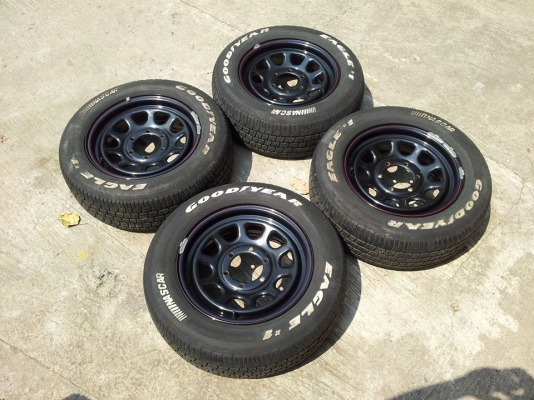 ล้อกระทะเหล็กเก่าญี่ปุ่น ลาย rock ขอบ 16x7 6.139 ออฟ+20 4 วง