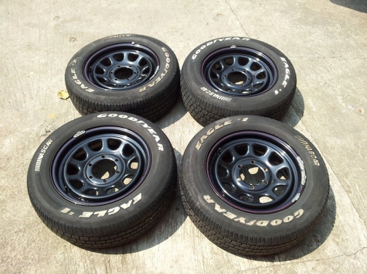 ล้อกระทะเหล็กเก่าญี่ปุ่น ลาย rock ขอบ 16x7 6.139 ออฟ+20 4 วง