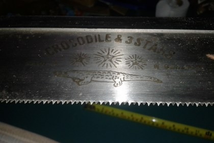 ขายเลื่อยตราจระเข้สามดาวเยอรมันยาว16"เก่าเก็บMade in Germany.