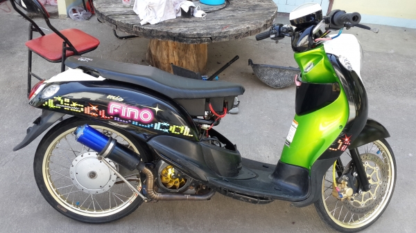 Fino แต่งซิ่ง มีทะเบียน มีชุดโอนแต่บัตรหมดอายุ ขายถูก ต่อรองได้ Fino แต่งซิ่ง มีทะเบียน มีชุดโอนแต่บัตรหมดอายุ ขายถูก ต่อรองได้