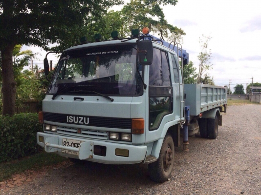 ขายรถบรรทุกหกล้อ ISUZU FRR12JA เครื่อง 6BG1-175 แรง ปี 46 ติดเครน 3 ตัน กระบะดัมพ์ช่วงยาว 5.50 เมตร ทะเบียนพร้อม