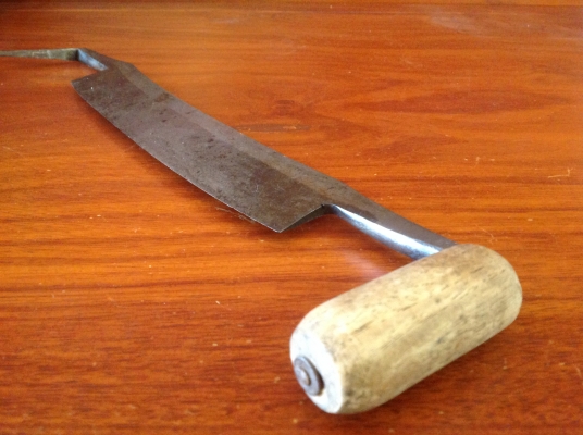 ขายมีดขูดโบราณ Antique Draw Knife D.R.Barton Rochester N.Y. เหล็กดี คม ต้องไป DIY ด้ามจับเพิ่ม