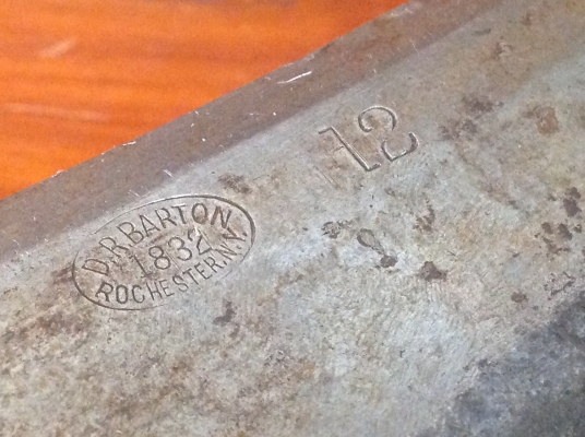 ขายมีดขูดโบราณ Antique Draw Knife D.R.Barton Rochester N.Y. เหล็กดี คม ต้องไป DIY ด้ามจับเพิ่ม
