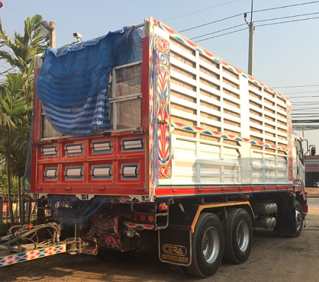 ขายรถพ่วง ISUZU DECA 360 ปลายปี 56 ดั้มเกษตร ท่อไอเสียออกข้างแล้ว สภาพเดิมๆ รถพ่วง 22ล้อ