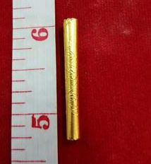 หลวงปู่ทิม วัดละหารไร่ จ.ระยอง ตะกรุดทองแท้ จารยันต์ยาว ลายมือหลวงปู่ เก่าเดิม