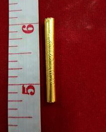 หลวงปู่ทิม วัดละหารไร่ จ.ระยอง ตะกรุดทองแท้ จารยันต์ยาว ลายมือหลวงปู่ เก่าเดิม