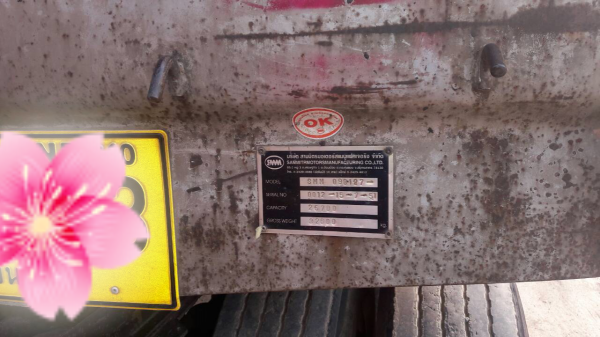 ขายรถบรรทุก 22  ล้อคอกรั้วไม่ดัมพ์ HINO MEGA 320 แรงม้าปี 2551 ไฮสปีด ลูกพ่วงสามมิตร 3 เพลาแท้โรงงานยาว 6.50 เมตร ราคา 1880000