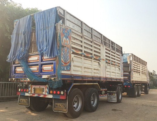 ขายรถพ่วง ISUZU DECA 360 ปลายปี 56 ท่อไอเสียออกข้างแล้ว ดั้มเกษตร สภาพเดิมๆ รถพ่วง 22ล้อ