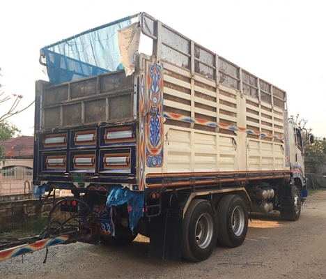 ขายรถพ่วง ISUZU DECA 360 ปลายปี 56 ท่อไอเสียออกข้างแล้ว ดั้มเกษตร สภาพเดิมๆ รถพ่วง 22ล้อ