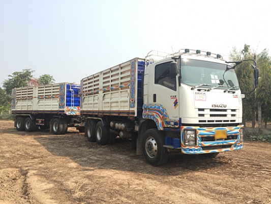 ขายรถพ่วง ISUZU DECA 360 ปลายปี 56 ท่อไอเสียออกข้างแล้ว ดั้มเกษตร สภาพเดิมๆ รถพ่วง 22ล้อ