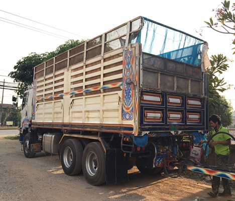 ขายรถพ่วง ISUZU DECA 360 ปลายปี 56 ท่อไอเสียออกข้างแล้ว ดั้มเกษตร สภาพเดิมๆ รถพ่วง 22ล้อ