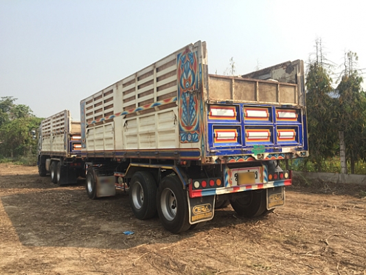 ขายรถพ่วง ISUZU DECA 360 ปลายปี 56 ท่อไอเสียออกข้างแล้ว ดั้มเกษตร สภาพเดิมๆ รถพ่วง 22ล้อ