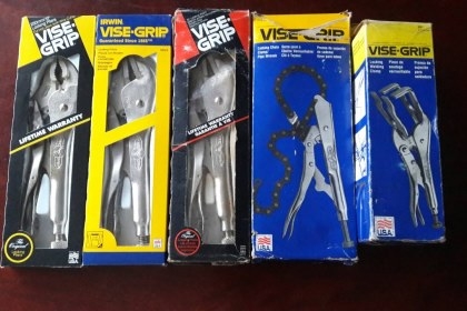 ขายคีมล็อกVISE-GRIP Made in USA.งานเก่าเก็บ ชุด5ตัว5สไตล์