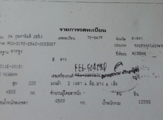 6ล้อหัวลาก220แรง..NISSAN UD CPA87E...รถห้างแท้ เดิมๆ สภาพดี สวยใช้ได้ เล่มพร้อม