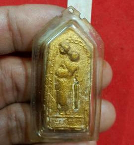 หลวงปู่ทิม วัดละหารไร่ จ.ระยอง พระสิวลีผงเก่า หลังโค๊ดอุดเทียนชัย เก่าใช้ตามภาพ