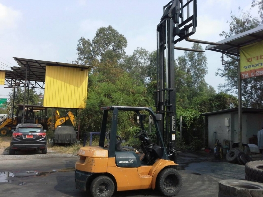 TOYOTA 7FD25 ขนาด2.5ตัน เสาสูง4เมตร เกียร์ออร์โต้ เครื่องยนต์ดีเซล2Zฮิ้งฟอลค์หน้ากว้าง รถญี่ปุ่นแท้ ใช้งานน้อย ล้อหน้าคู่ ราคาต่อรองได้