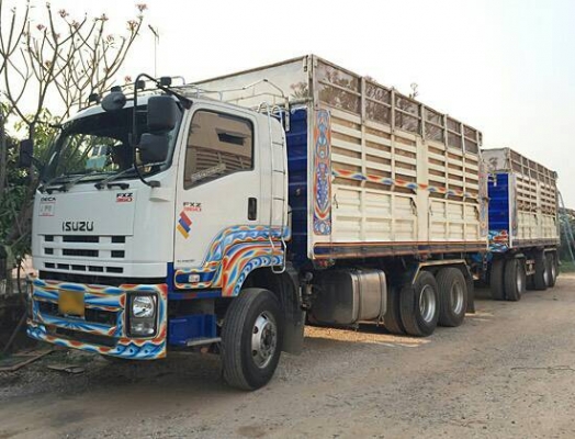 ขายรถบรรทุก 22 ล้อ พ่วงแม่ลูก-ดั๊มพ์ ยี่ห้อ ISUZU DEGA FXZ 360 แรงม้า ปี 2556  ( การันตีรถสวยจริงๆ  เจ้าของขายเอง )