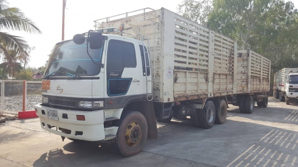 ขาย รถพ่วงแม่-ลูกไม่ดั้ม HINO FM2P เครื่อง P11C 320 แรงม้า เกียร์ ZF คัสซีสวยตลอดเส้น แอร์เย็น ลูก 2 คาน ยาว 6.20 เมตร ทะเบียนพร้อมโอนครับ