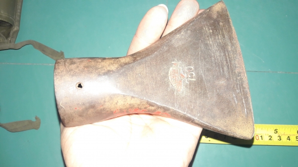 ขายหัวขวานถากขุดไม้เก่าเยอรมันตราปลาเพชรงานดีเหล็กดีขนาด750กรัม ขายหัวขวานถากขุดไม้เก่าเยอรมันตราปลาเพชรงานดีเหล็กดีขนาด750กรัม