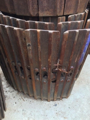 โซ่พร้อมใบเก่านอกญี่ปุ่น komatsu pc200-5-6 ใบยาว 80 ซม เส้นละ 60,000