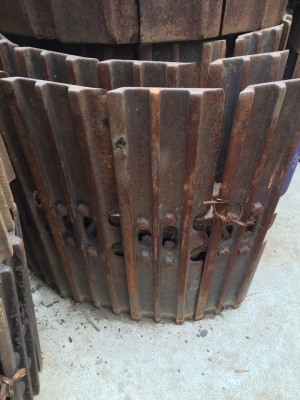 โซ่พร้อมใบเก่านอกญี่ปุ่น komatsu pc200-5-6 ใบยาว 80 ซม เส้นละ 60,000