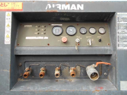 เครื่องปั๊มลม Airman PDS390S : 390cfm : 7บาร์ สต็อกนำเข้าจากญี่ปุ่น สนใจโทร. 080-6565422 (หนิง)