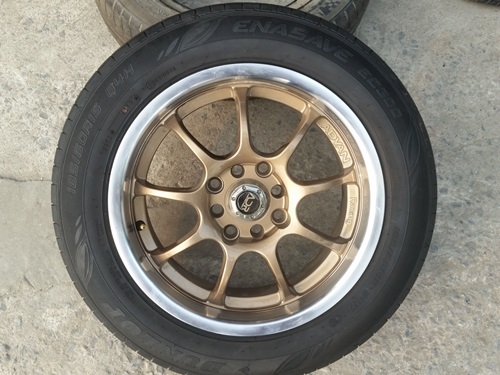 ขายล้อ ADVAN ขอบ15 4รู100-114 กว้าง6.5  ยางปี 13 4 ล้อ