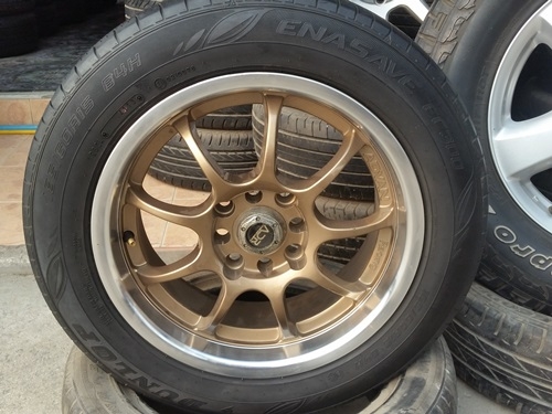 ขายล้อ ADVAN ขอบ15 4รู100-114 กว้าง6.5  ยางปี 13 4 ล้อ