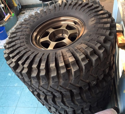 ขายล้อ TE37x 16x8 off 0 พร้อมยางMaxxis 8060 37x12.5x16ปี12ลงพื้นปี14