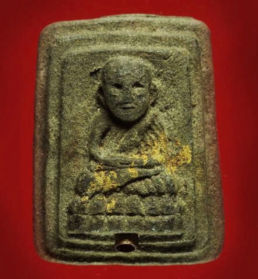 หลวงปู่ทวด อาจารย์นอง ฝั่งตะกรุด ปิดทองเก่า สวยงาม