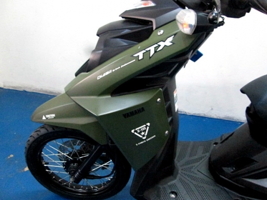 TTX  สีเขียวดำ ลายทหาร ลิมิเต็ด ลายนี้หายากแล้ว รถเดือน ก.พ. ปี 56 ระบบหัวฉีด ประหยัดนํ้ามัน ของแถม 3 รายการ 28900